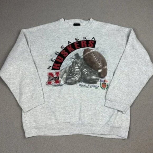 Vintage Nebraska Huskers Orange Bowl National Champion Sweatshirt 1996 XL NCAA - Picture 1 of 5